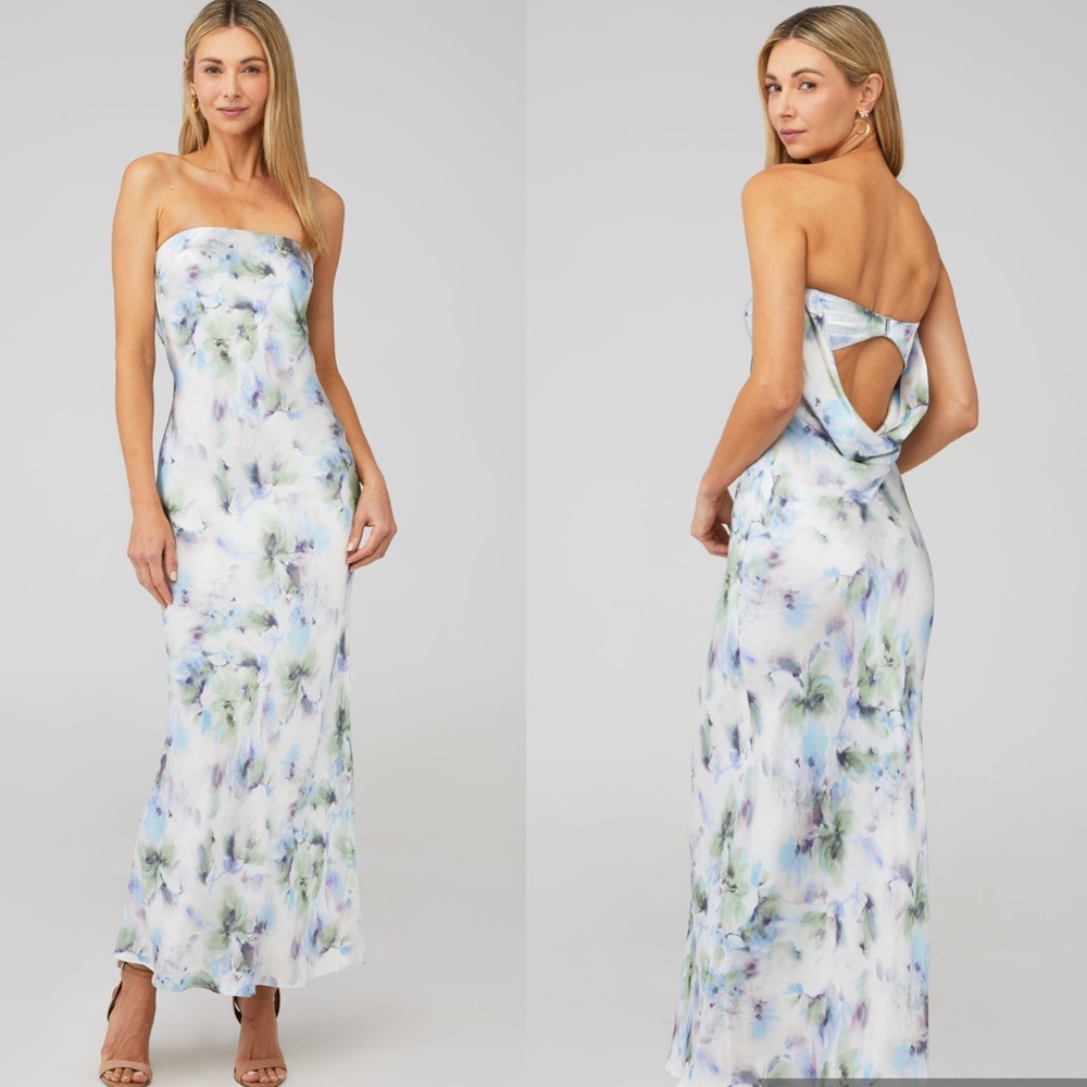 Bec + Bridge Moondance White Satin Strapless Dress Size 4